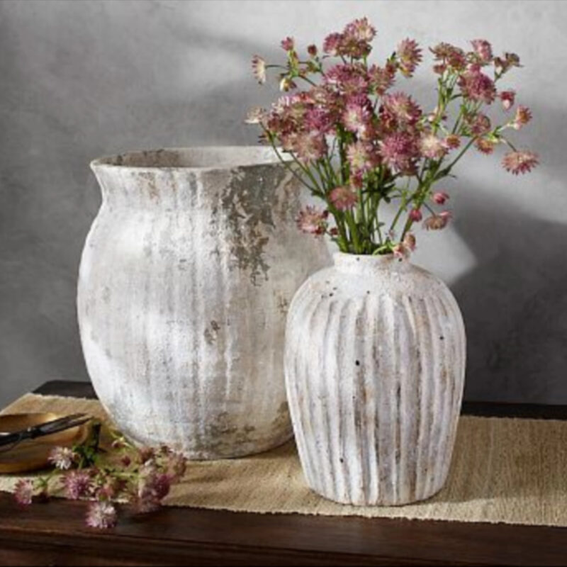 Pottery Barn Small Weathered Terracotta Vase - 11.25"H