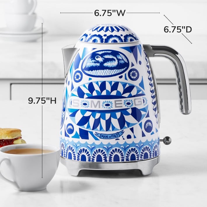 SMEG Dolce & Gabbana Electric Kettle, Blu Mediterraneo
