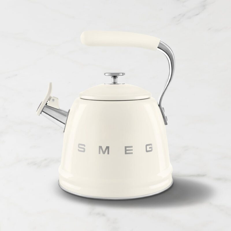 SMEG Stainless-Steel Whistling Tea Kettle, 2.5-Qt