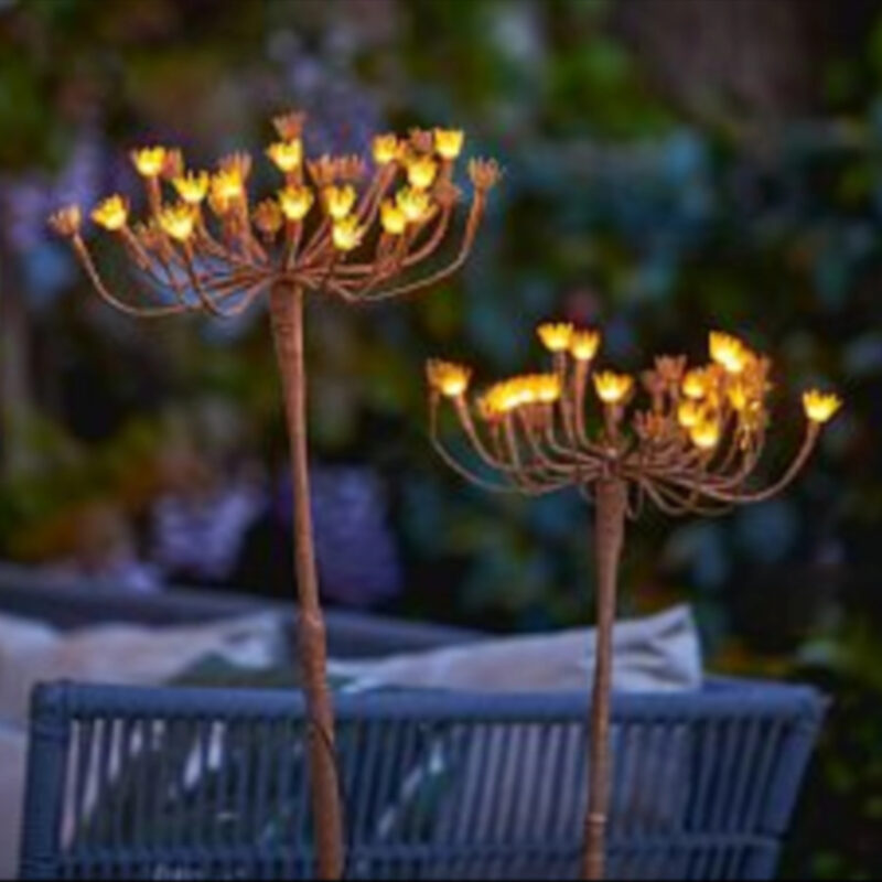 Solar Outdoor Lit Blossom Lawn Stake