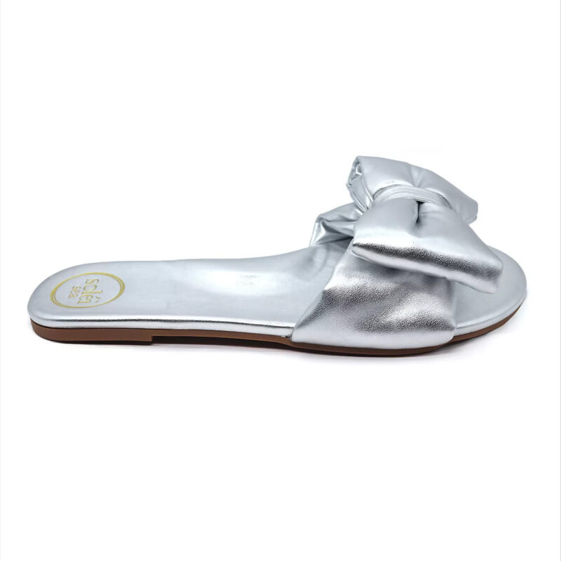Solei Sea Rafie Bow Slide Sandals