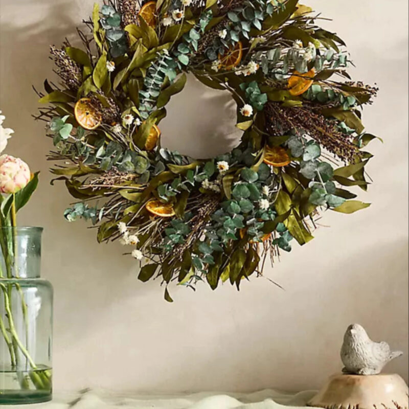 Sorghum + Citrus Dried Wreath at Terrain