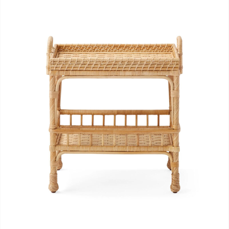 Serena & Lily South Seas Rattan Side Table