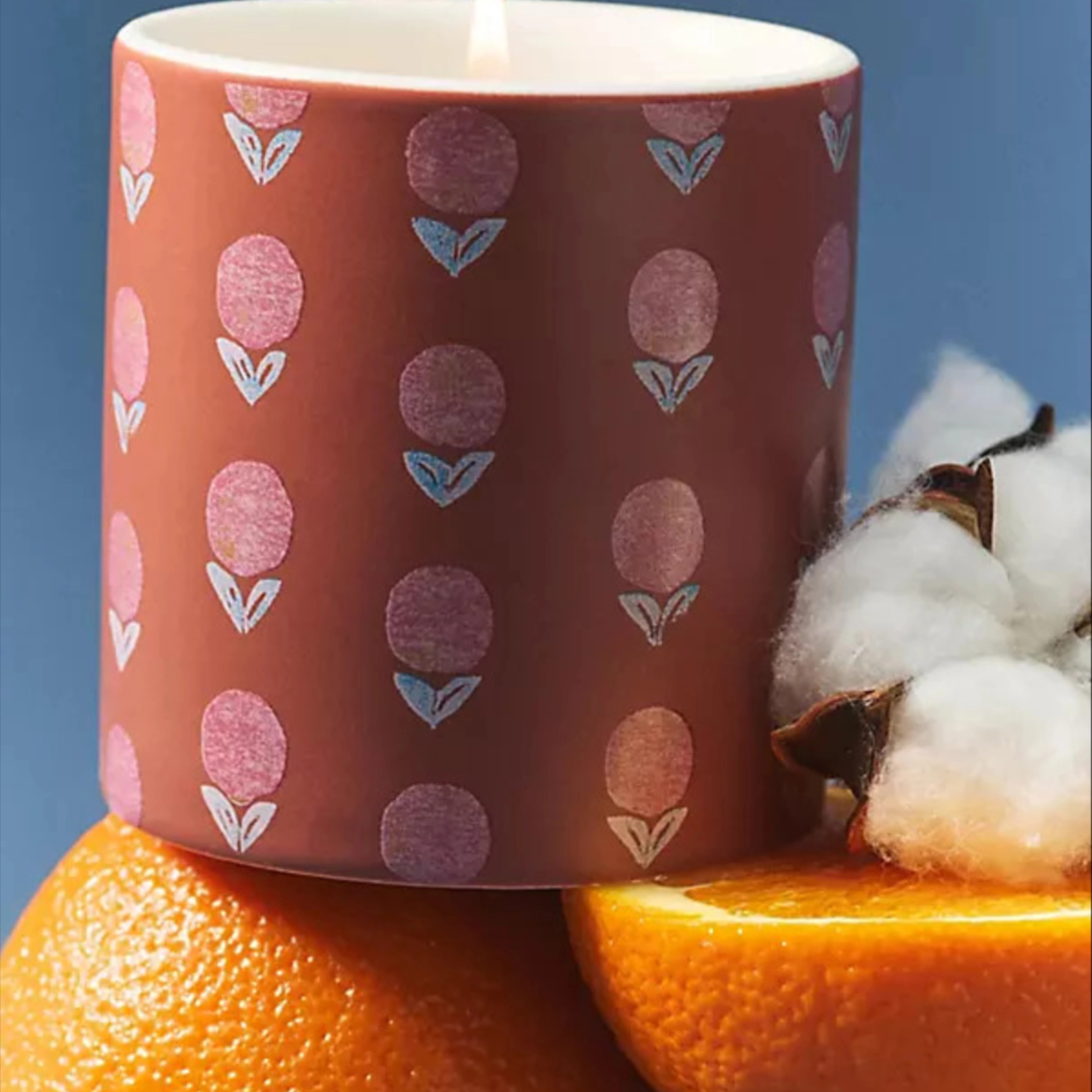 Spring Cottage Fresh Cotton Blossom & Neroli Ceramic Boxed Candle