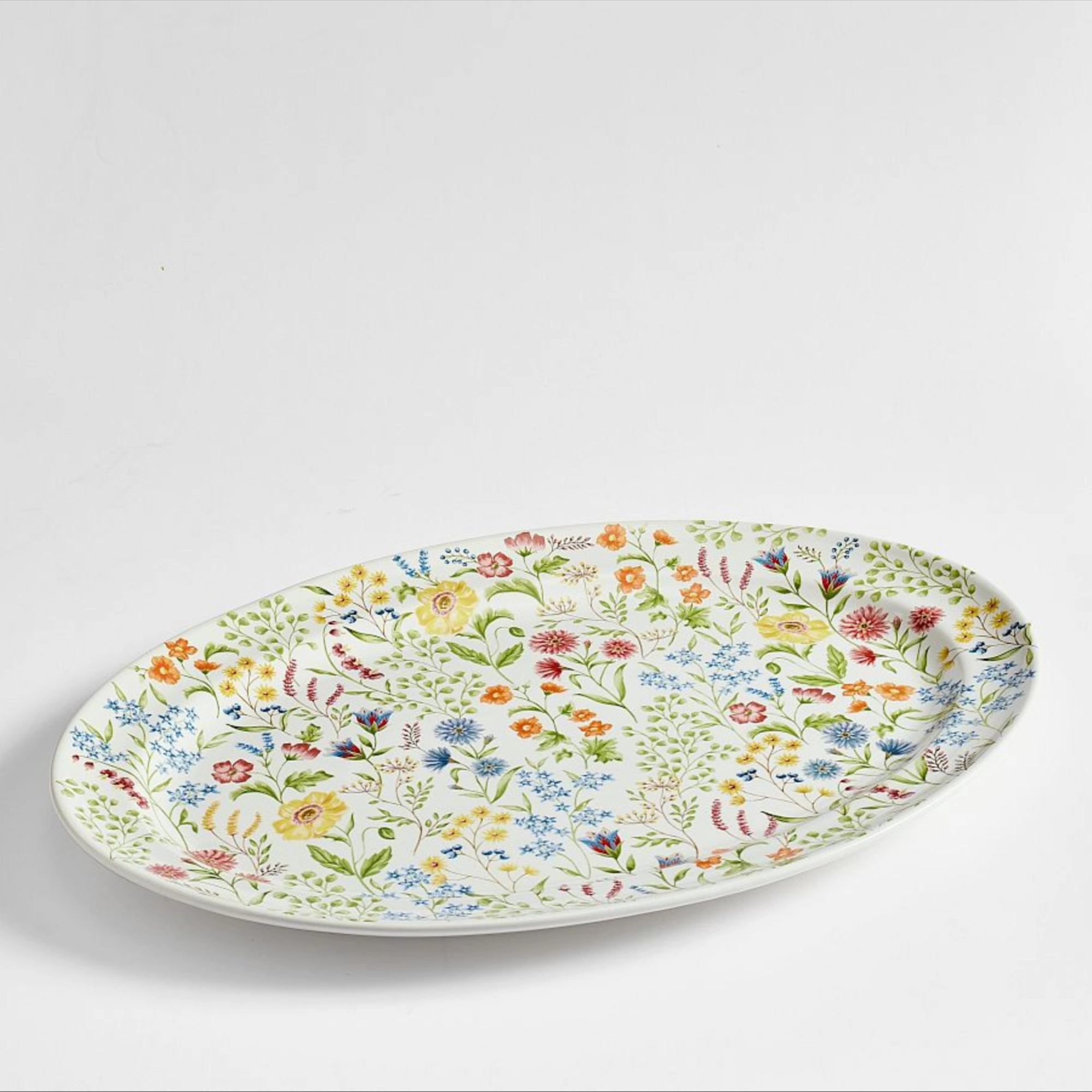 Spring Garden Stoneware Oval Serving Platter