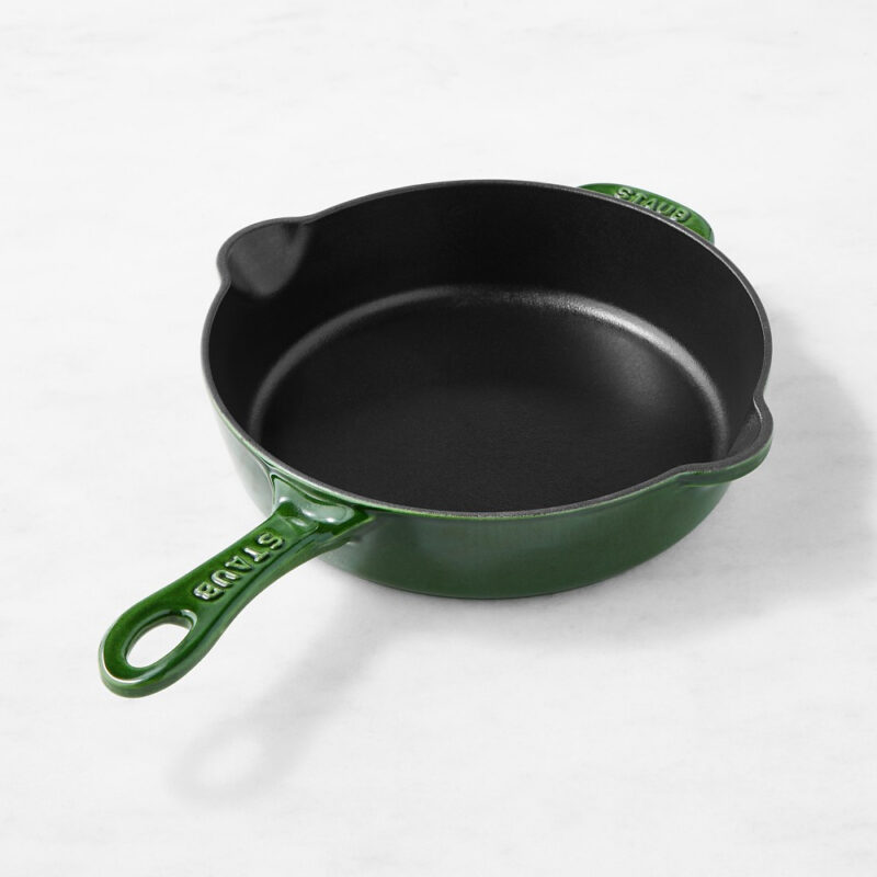 Staub Basil with Brass Staub Basil with Brass Collection Staub Enameled Cast Iron Traditional Deep Skillet