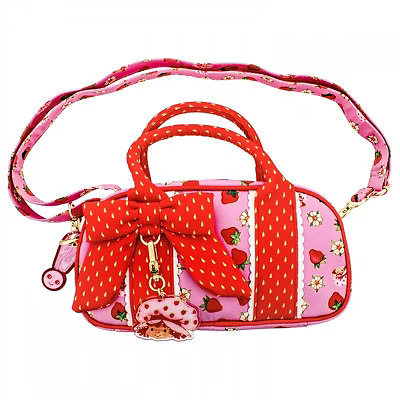 Strawberry Shortcake Crossbody Bag with Charm and Bow