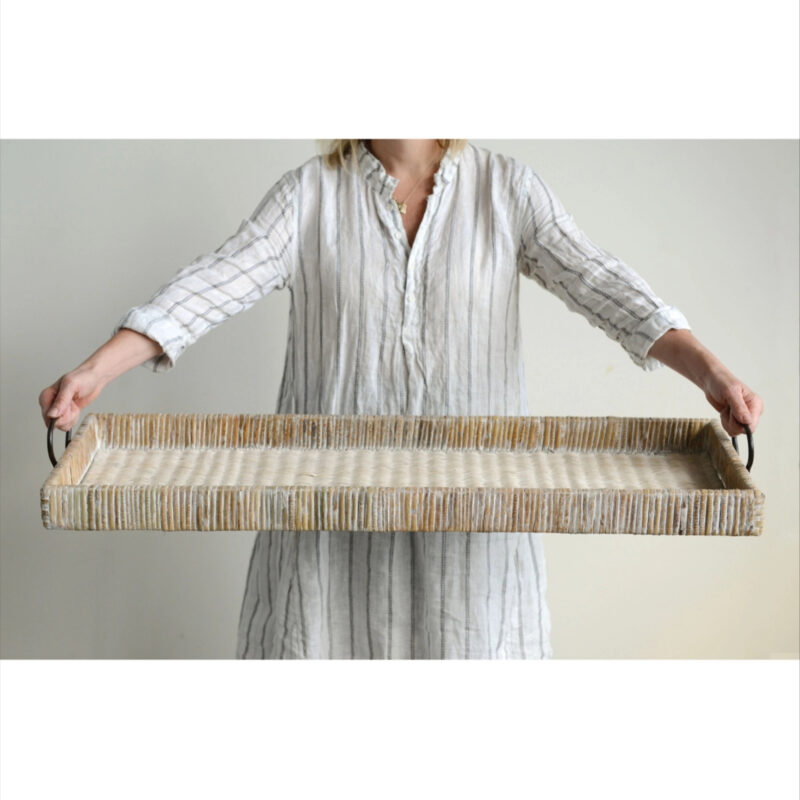 Studio Rattan Tray - Brown