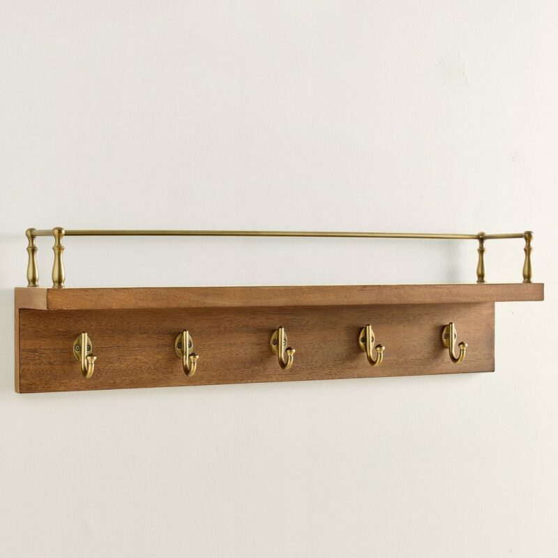 Summerville Entry Shelf With Hooks (36") Magnolia