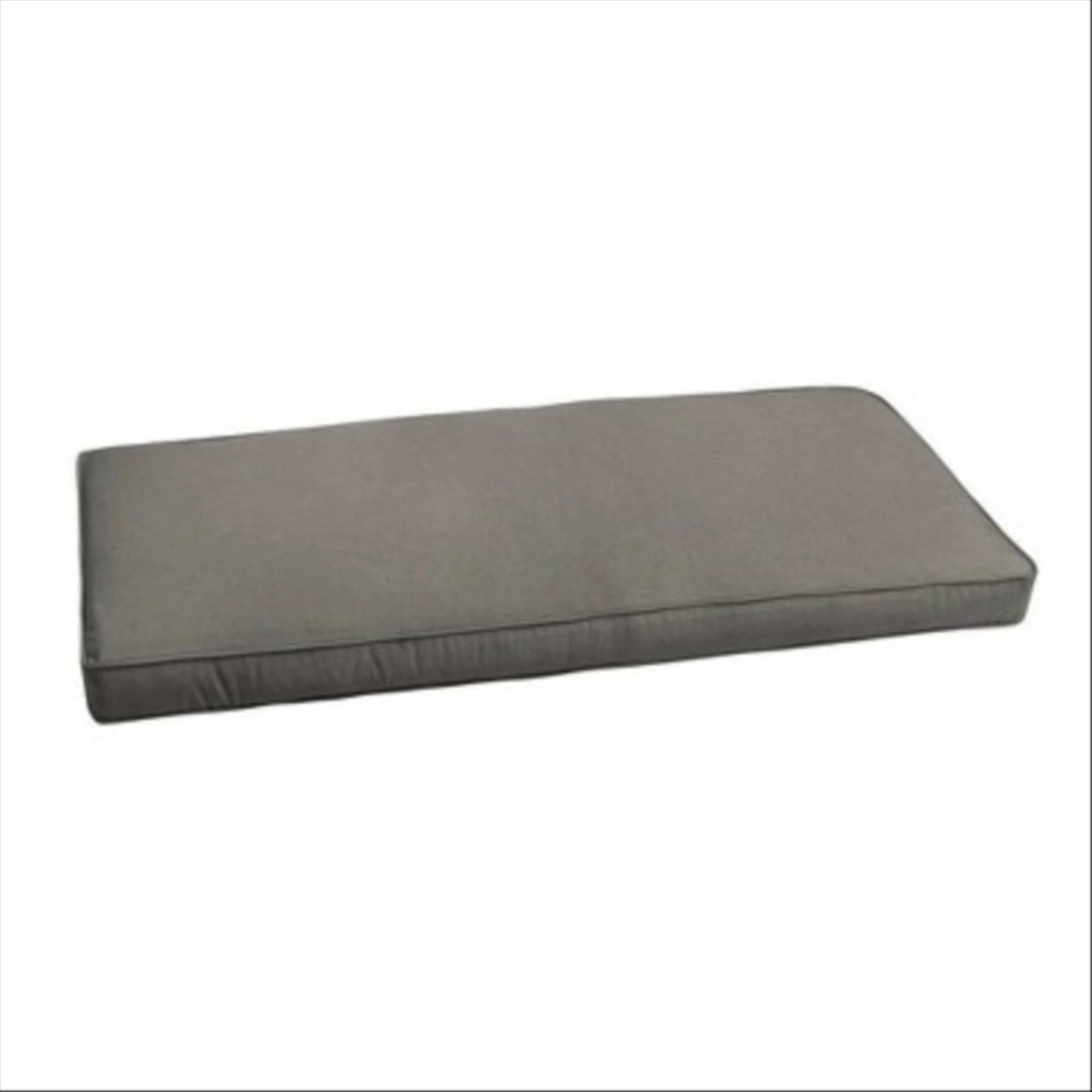 Sunbrella 48" x 19" x 3" Canvas Outdoor Corded Bench Cushion Charcoal Gray: Weather-Resistant with Zipper