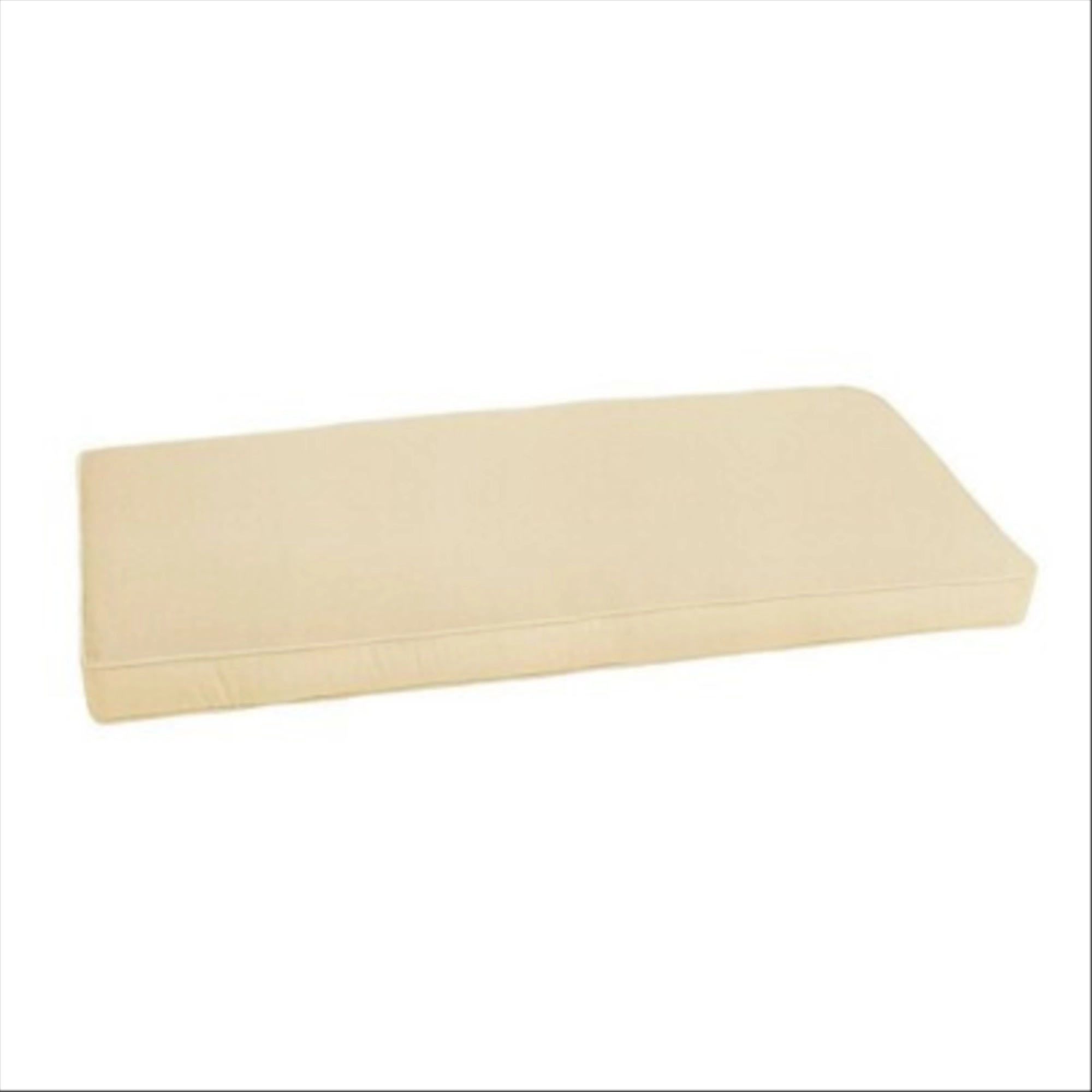 Sunbrella 60" x 19" x 3" Canvas Outdoor Corded Bench Cushion Beige: UV & Weather-Resistant, Zippered
