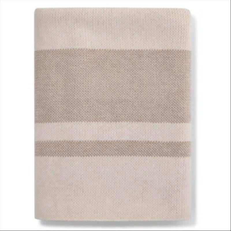Sunbrella® Signature Indoor Outdoor Throw - Veranda Stripe Alabaster