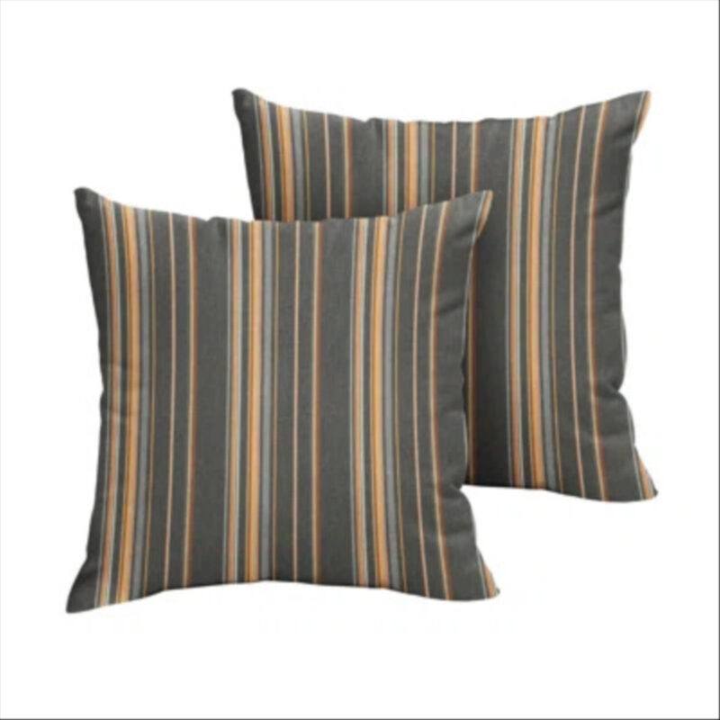 Sunbrella Outdoor Stripe Knife Edge Pillow Set of 2