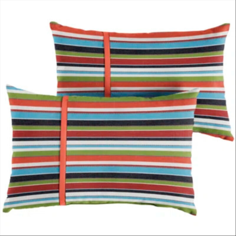 Sunbrella Outdoor Stripe Single Large Flange Pillow Set of 2
