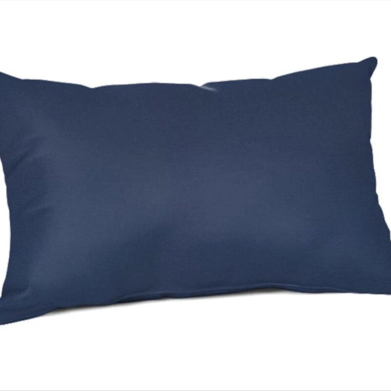 Sunbrella Pillows Sunbrella Solid Canvas Navy Rectangular Lumbar pillow one_size in Blue | DS2857-3012