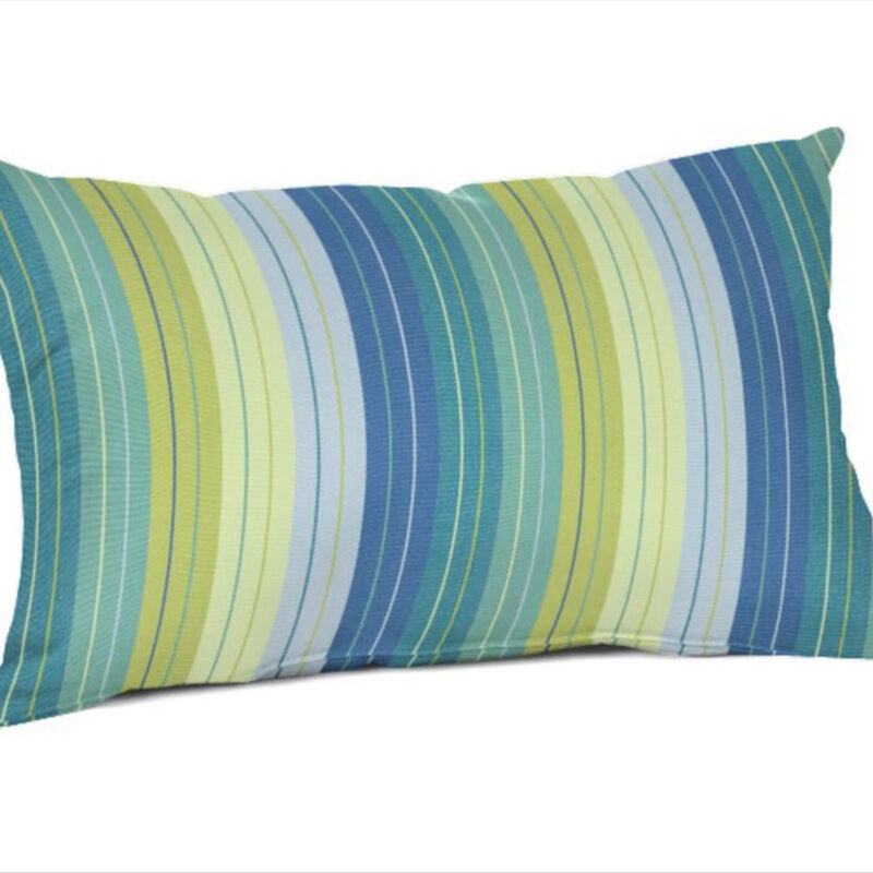 Sunbrella Pillows Sunbrella Striped Seville Seaside Rectangular Lumbar pillow one_size in Blue | DS2857-3121
