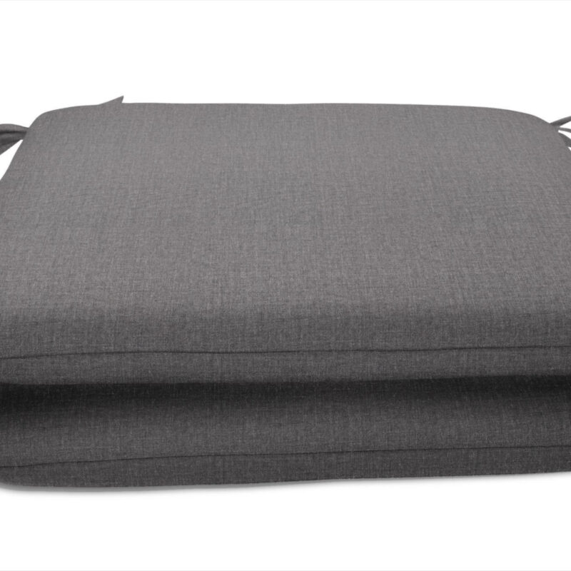 Sunbrella Seat Pad 20x18 QTY 2 Sunbrella Fabric 18-in x 20-in 2 -Piece Cast Slate Patio chair cushion one_size | DS2801PK2-3050