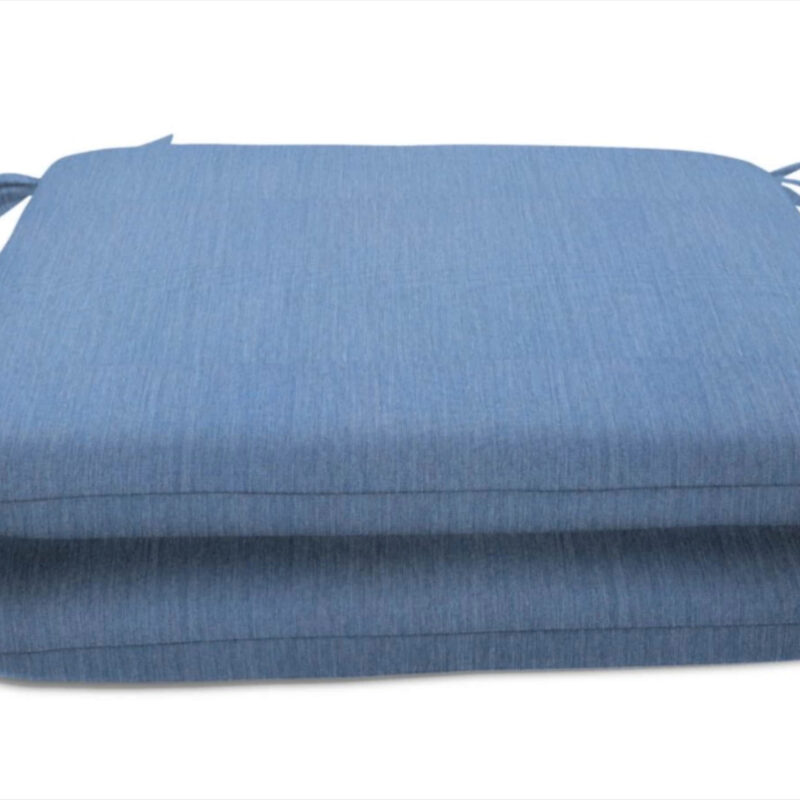 Sunbrella Seat Pad 20x18 QTY 2 Sunbrella Fabric 18-in x 20-in 2 -Piece Cast Ocean Patio chair cushion one_size | DS2801PK2-3438