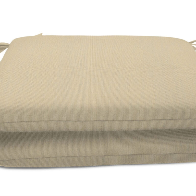 Sunbrella Seat Pad 20x18 QTY 2 Sunbrella Fabric 18-in x 20-in 2 -Piece Spectrum Sand Patio chair cushion one_size | DS2801PK2-3277