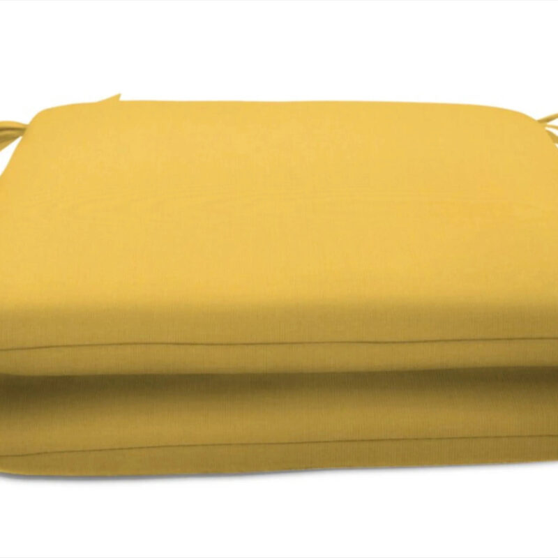 Sunbrella Seat Pad 20x18 QTY 2 Sunbrella Fabric 18-in x 20-in 2 -Piece Spectrum Daffodil Patio chair cushion one_size | DS2801PK2-3271