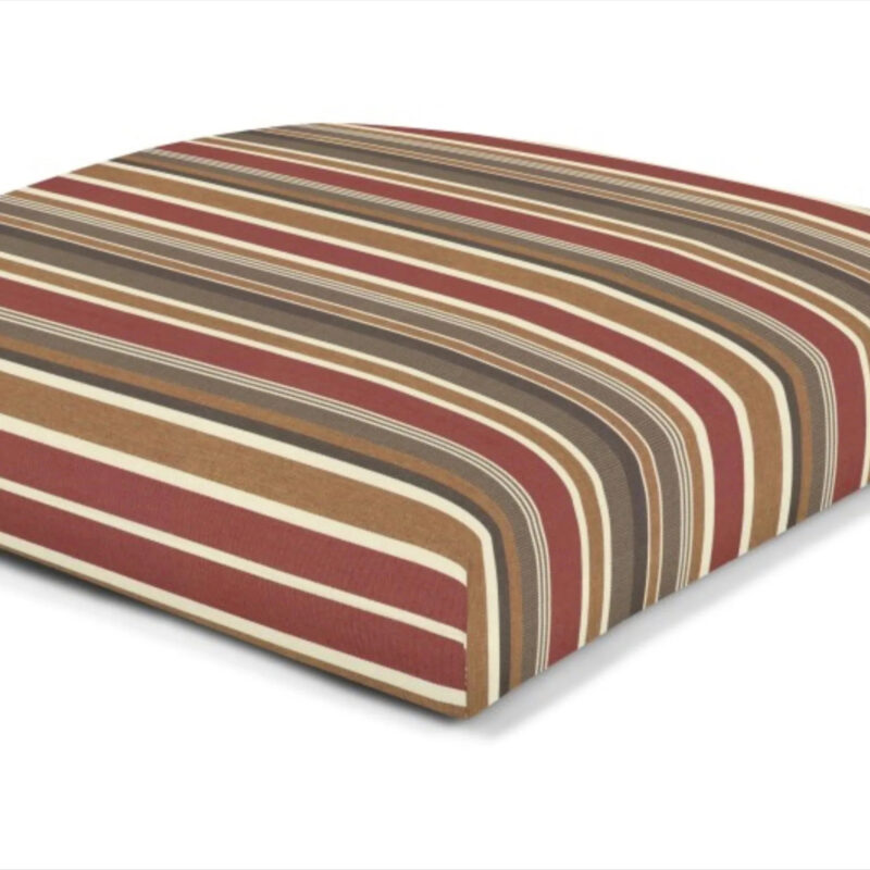 Sunbrella Wicker Seat Pad Sunbrella Fabric 19.5-in x 19.5-in Brannon Redwood Patio chair cushion one_size | DS6974-3192