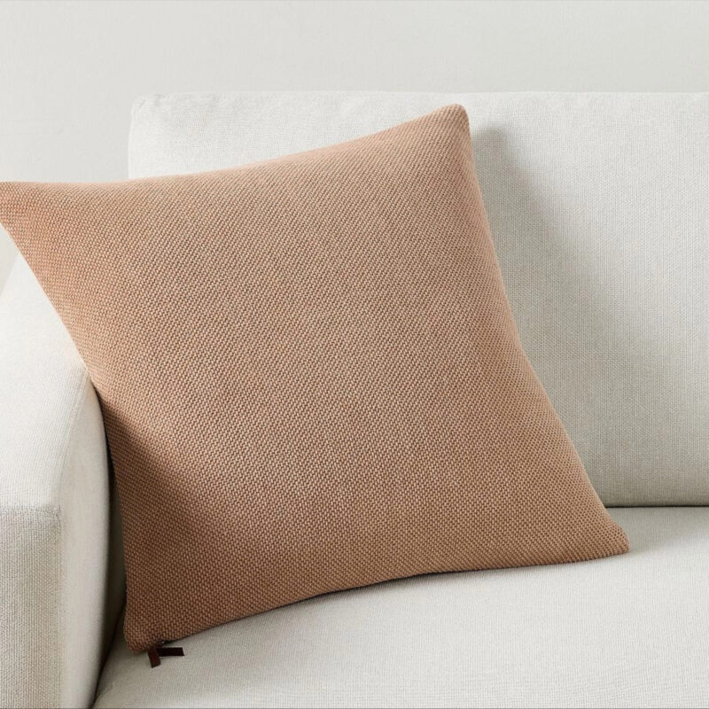 Sunwashed Chenille Pillow, 20"" x 20"", Bronze