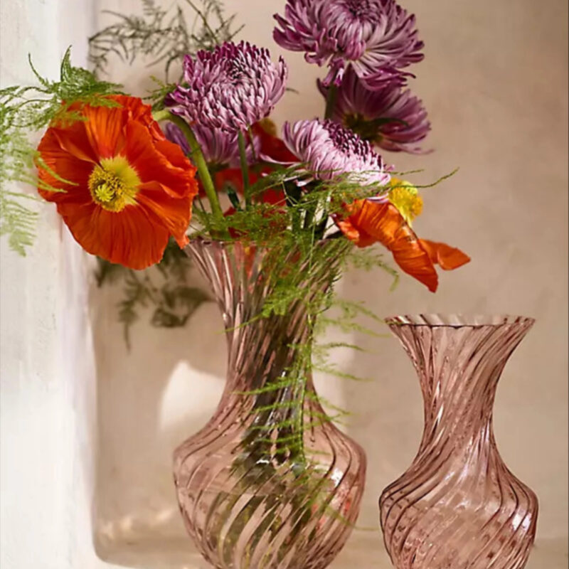 Swirled Glass Vase