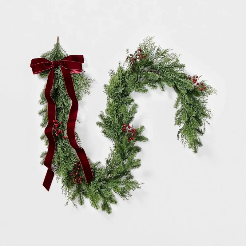 72" Mixed Green and Red Berry Christmas Garland - Threshold™ designed with Studio McGee