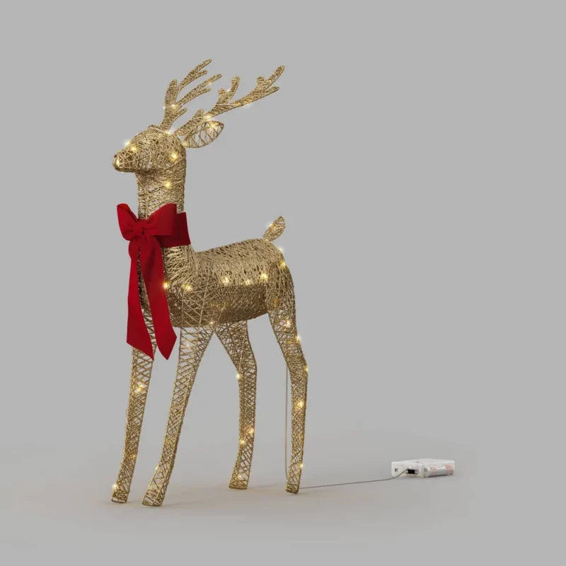 Christmas Lit LED Wrapped Deer Decor - Wondershop™