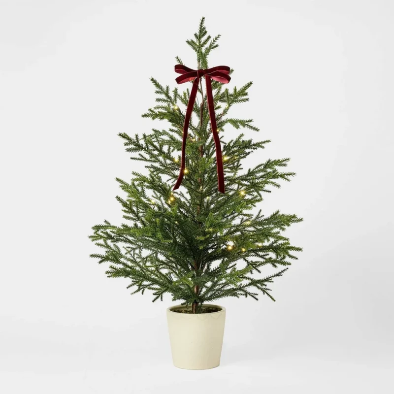 Lit Norfolk Pine Christmas Tree - Threshold™ designed with Studio McGee