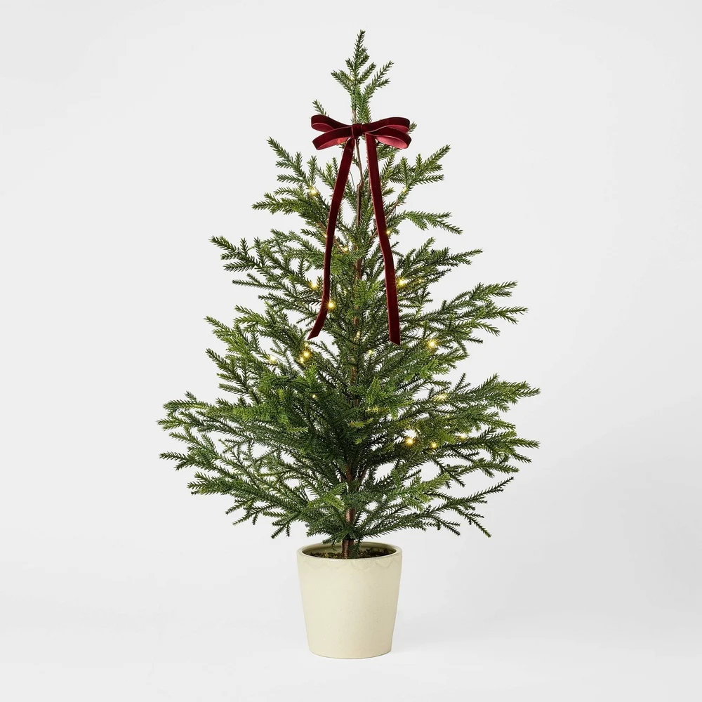 Lit Norfolk Pine Christmas Tree - Threshold™ designed with Studio McGee