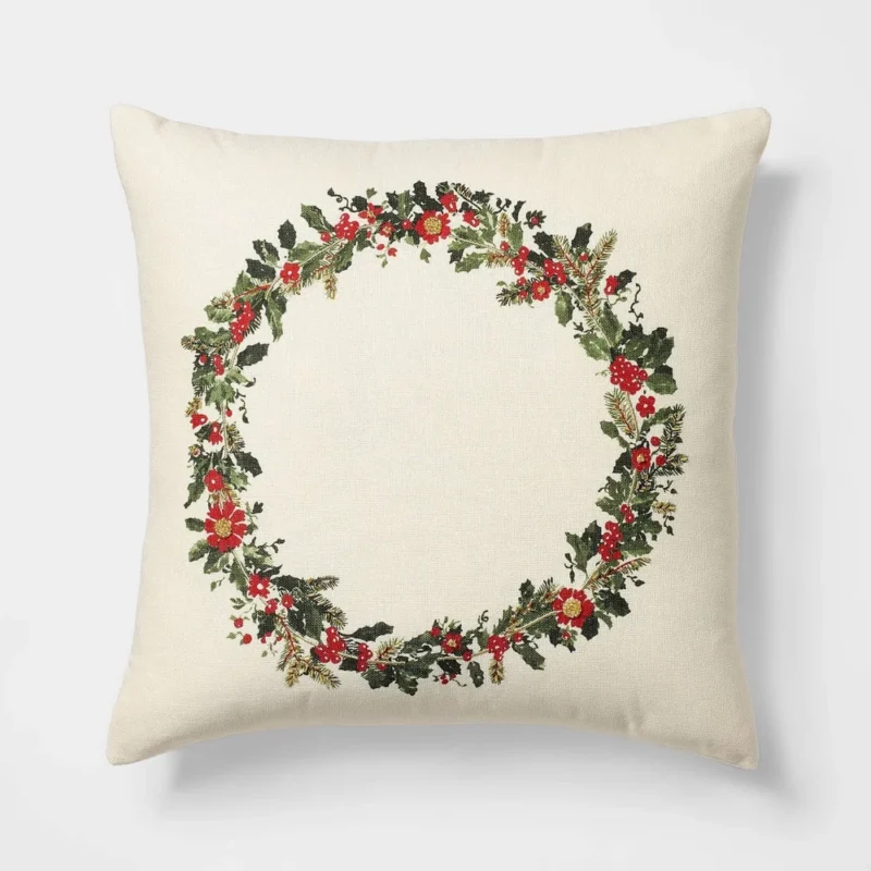 20"x20" Wreath Pillow - Threshold™ designed with Studio McGee