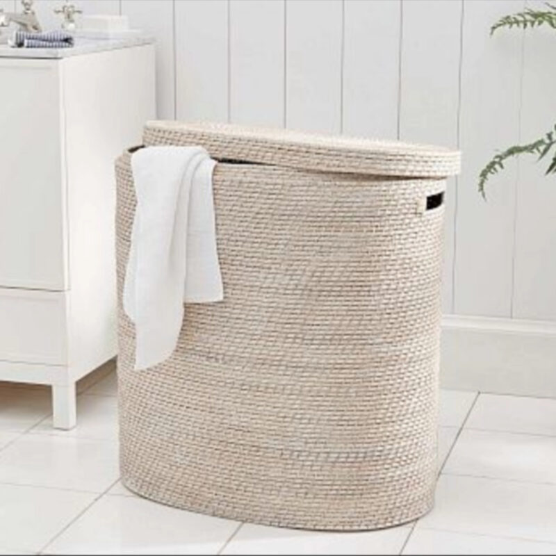 Tava Handwoven Rattan Divided Hamper