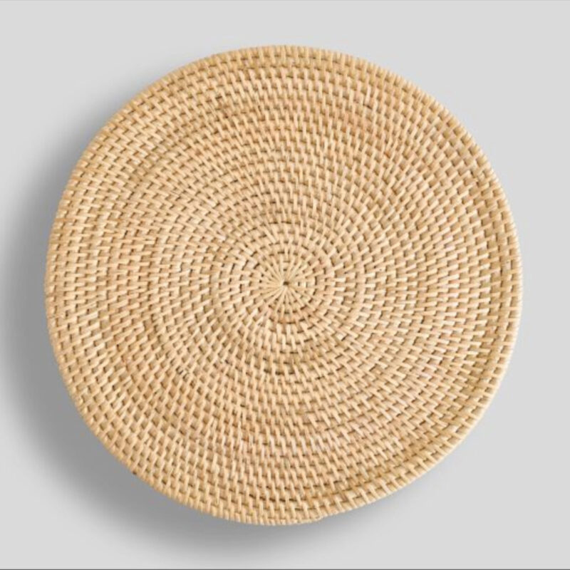 Tava Handwoven Rattan Round Placemats