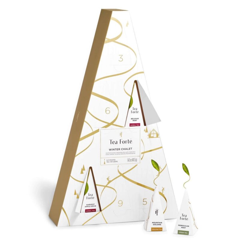 Tea Forte Tea Advent Calendar Gift Set, Winter Chalet, 12 Count