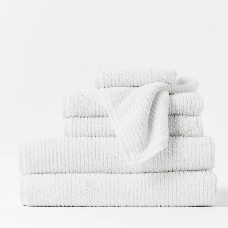 Temescal Organic Towels Set of 6 Alpine White | Coyuchi