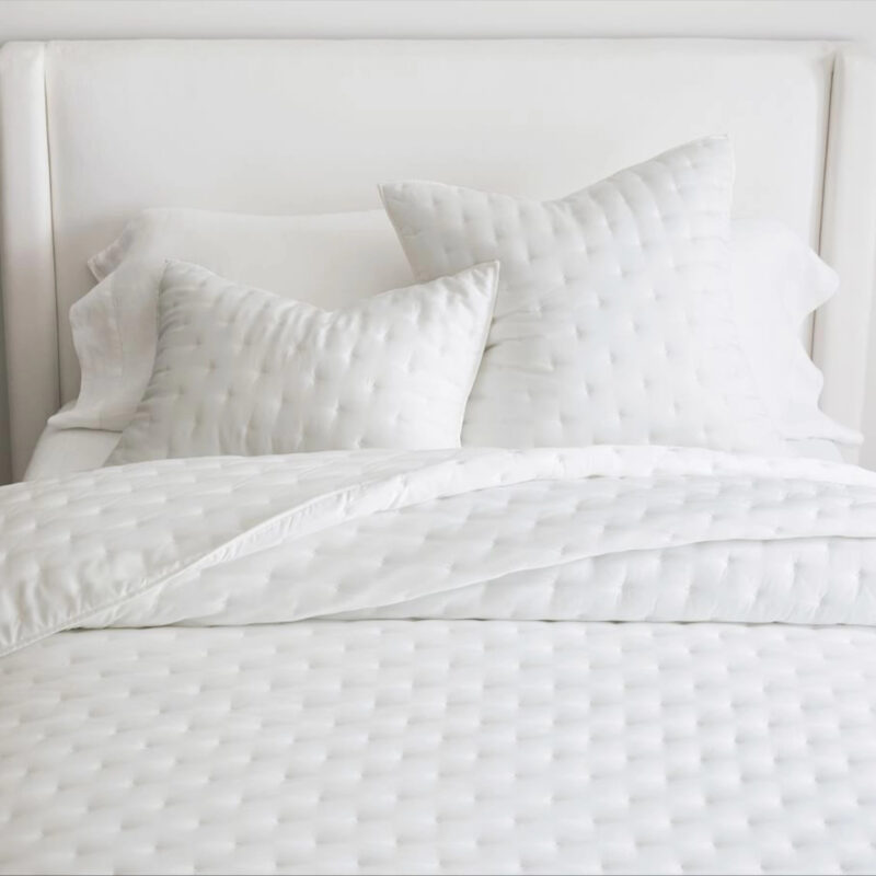 TENCEL(TM) Tufted Quilt, White, King/Cal. King