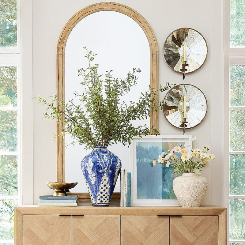 Textured Earthenware Vase