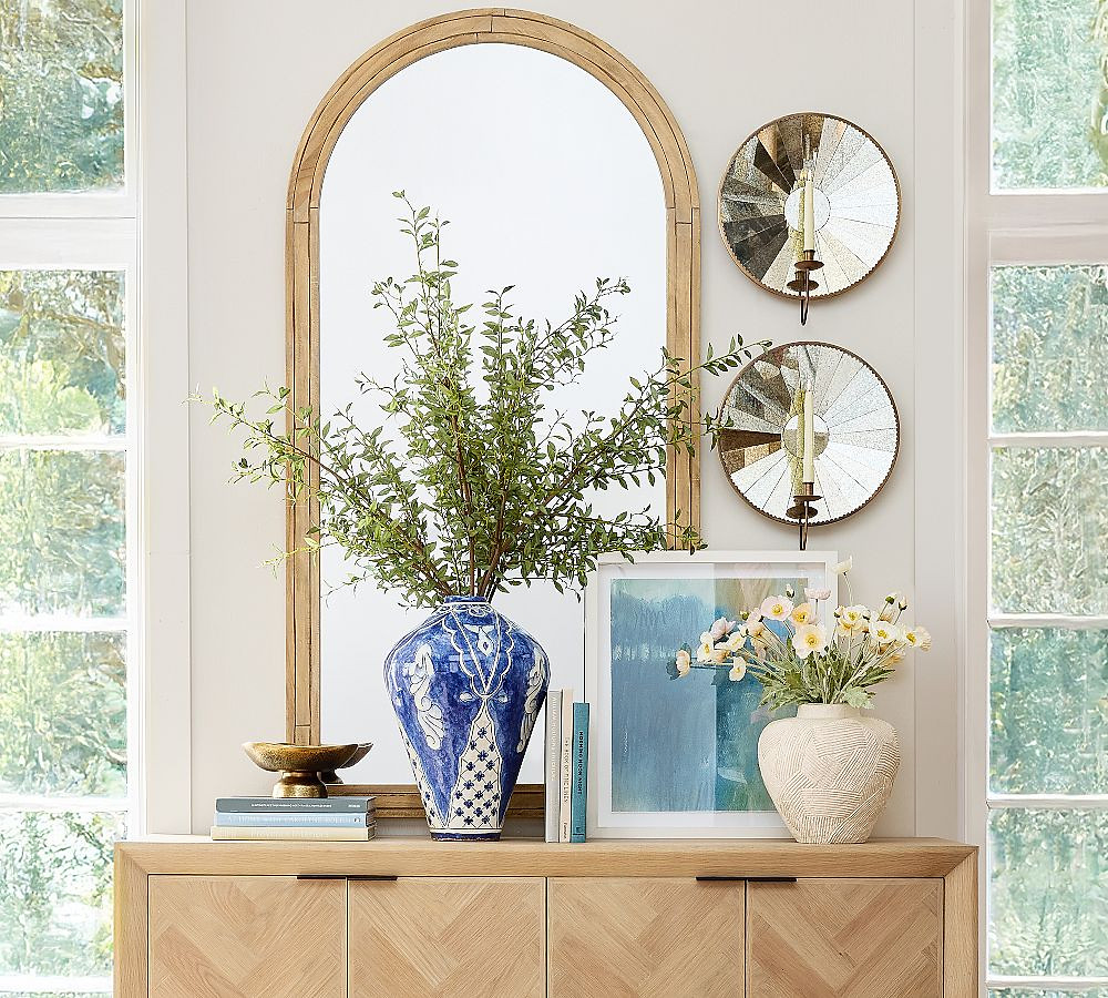 Textured Earthenware Vase