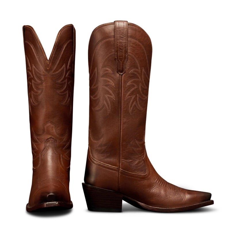 The Annie Cowgirl Boot - Brown cowhide | Tecovas