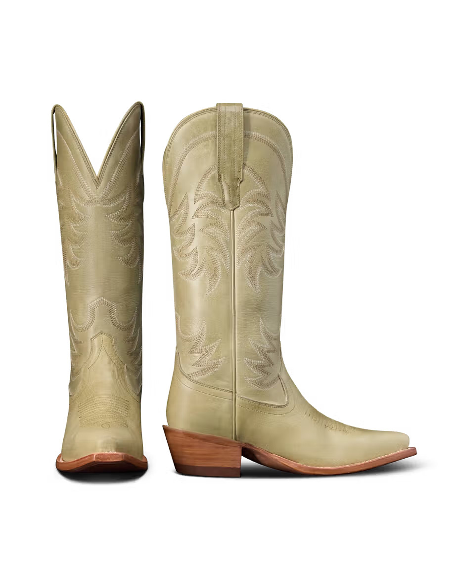 The Annie Cowgirl Boot - Green cowhide | Tecovas