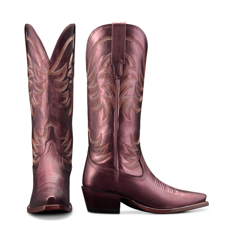 The Annie Cowgirl Boot - Purple cowhide | Tecovas