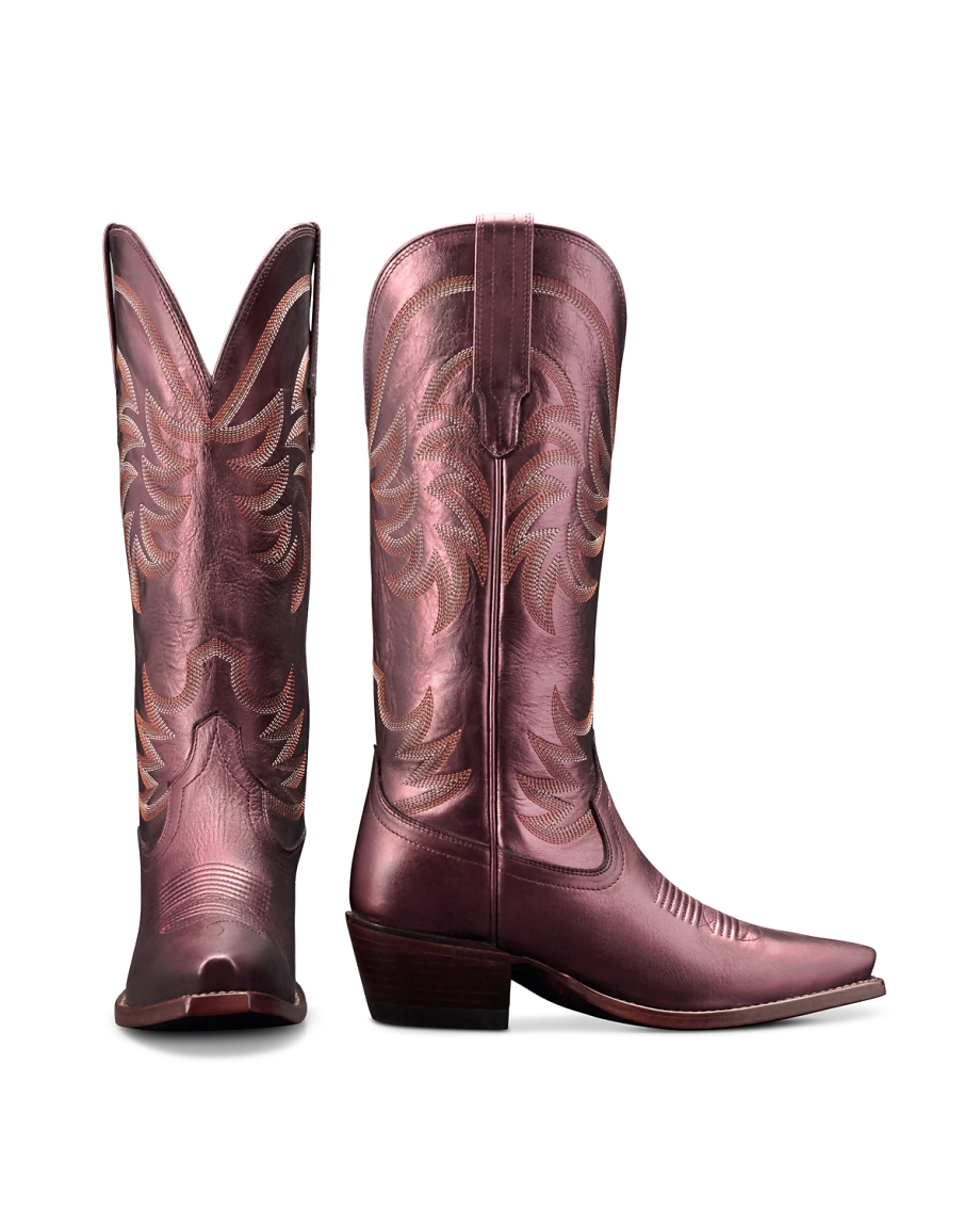 The Annie Cowgirl Boot - Purple cowhide | Tecovas