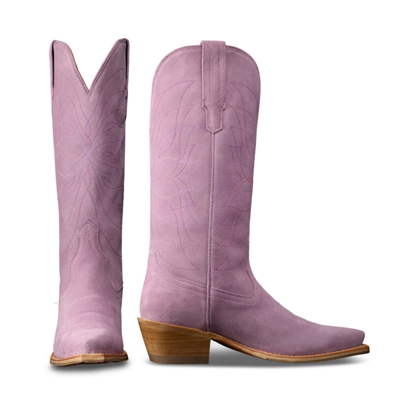 The Annie Cowgirl Boot - Purple suede | Tecovas