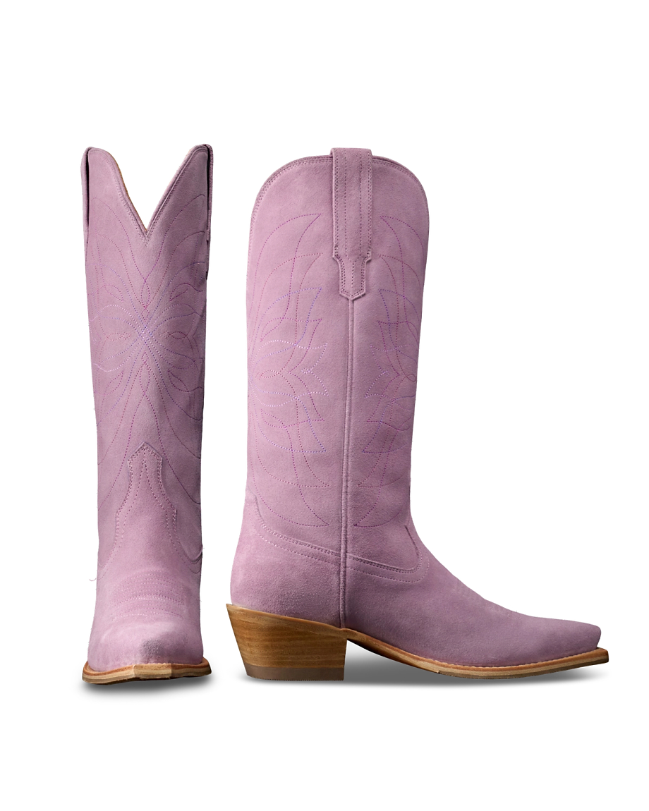 The Annie Cowgirl Boot - Purple suede | Tecovas