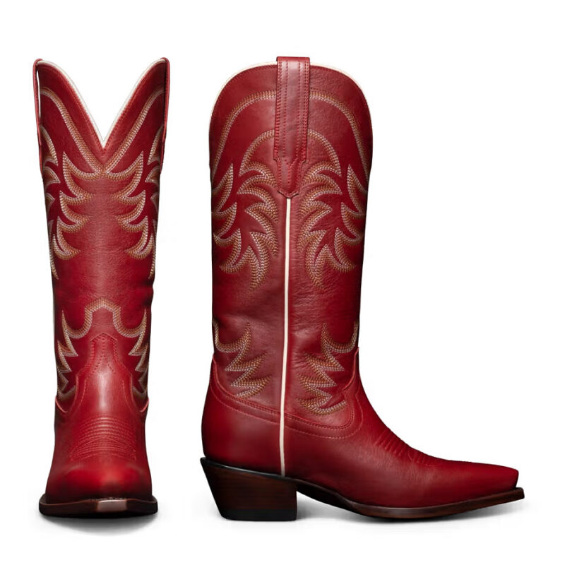 The Annie Cowgirl Boot - Red snip toe cowhide | Tecovas