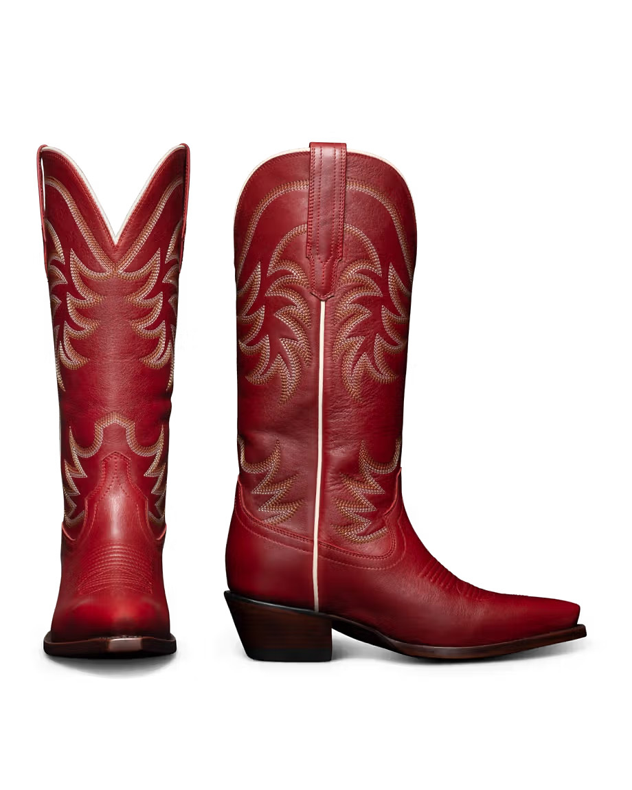 The Annie Cowgirl Boot - Red snip toe cowhide | Tecovas