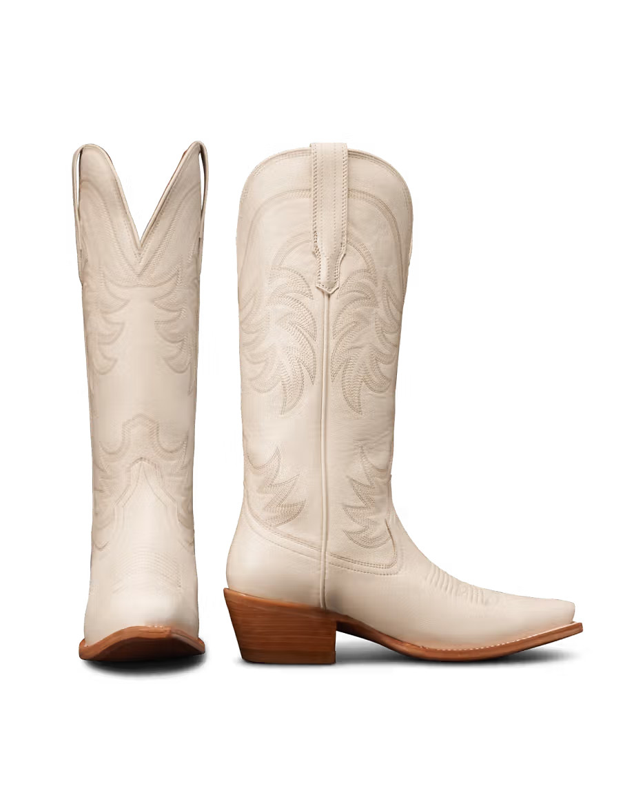 The Annie Cowgirl Boot - White cowhide | Tecovas