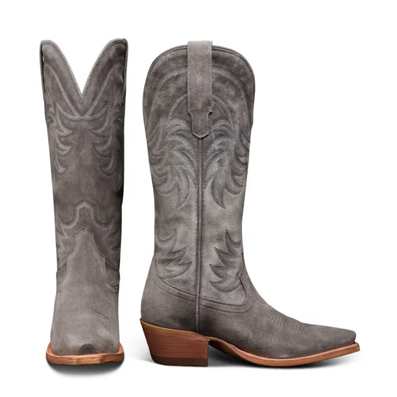 The Annie Cowgirl Boots - Gray suede | Tecovas