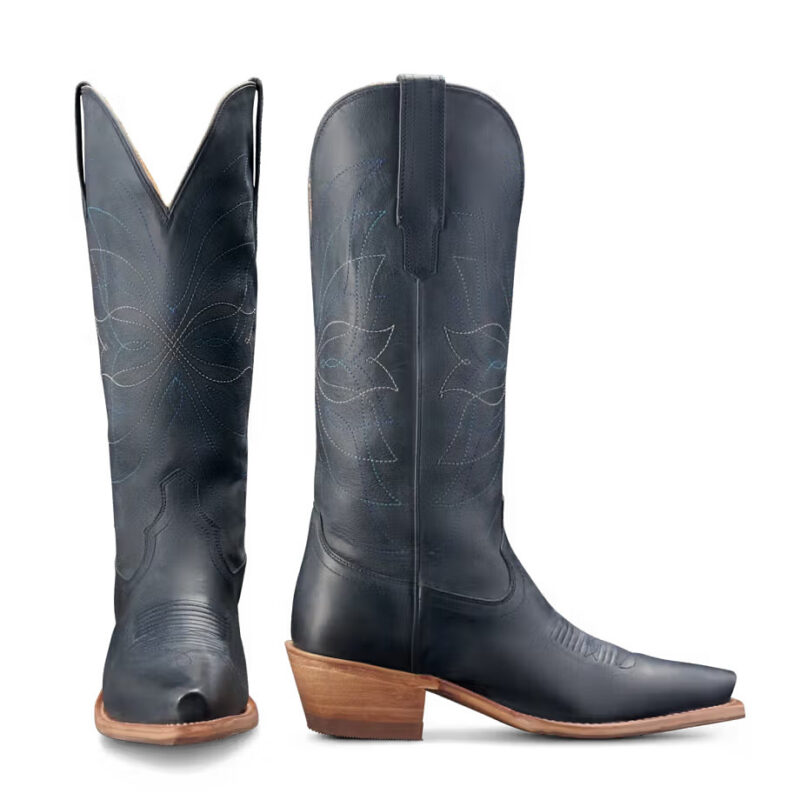 The Annie Snip Toe Cowgirl Boot - Blue goat | Tecovas